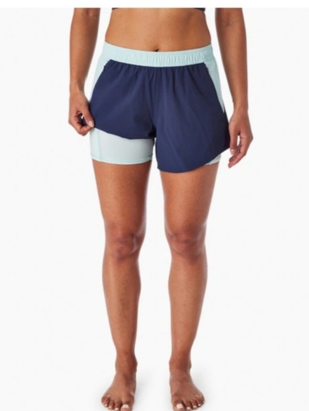 Fair Harbor The Corliss Short Antigua Colorblock Light Navy Blue Size L